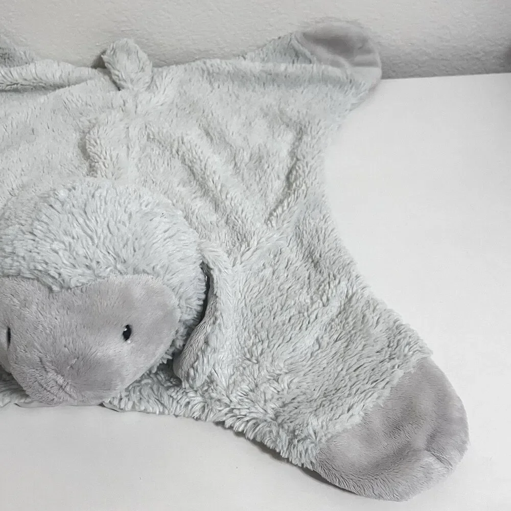 Baby Gund Lopsy Comfy Cozy Lamb Plush Lovey Security Blanket Mat Satin 058935